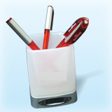 小夜燈時計筆筒